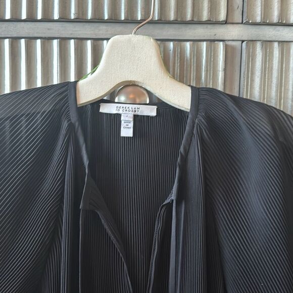 DEREK LAM 10 CROSBY Helena Pleated Chiffon Blouse size 2 - Picture 10 of 16